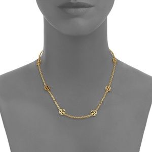 tory burch delicate logo necklace